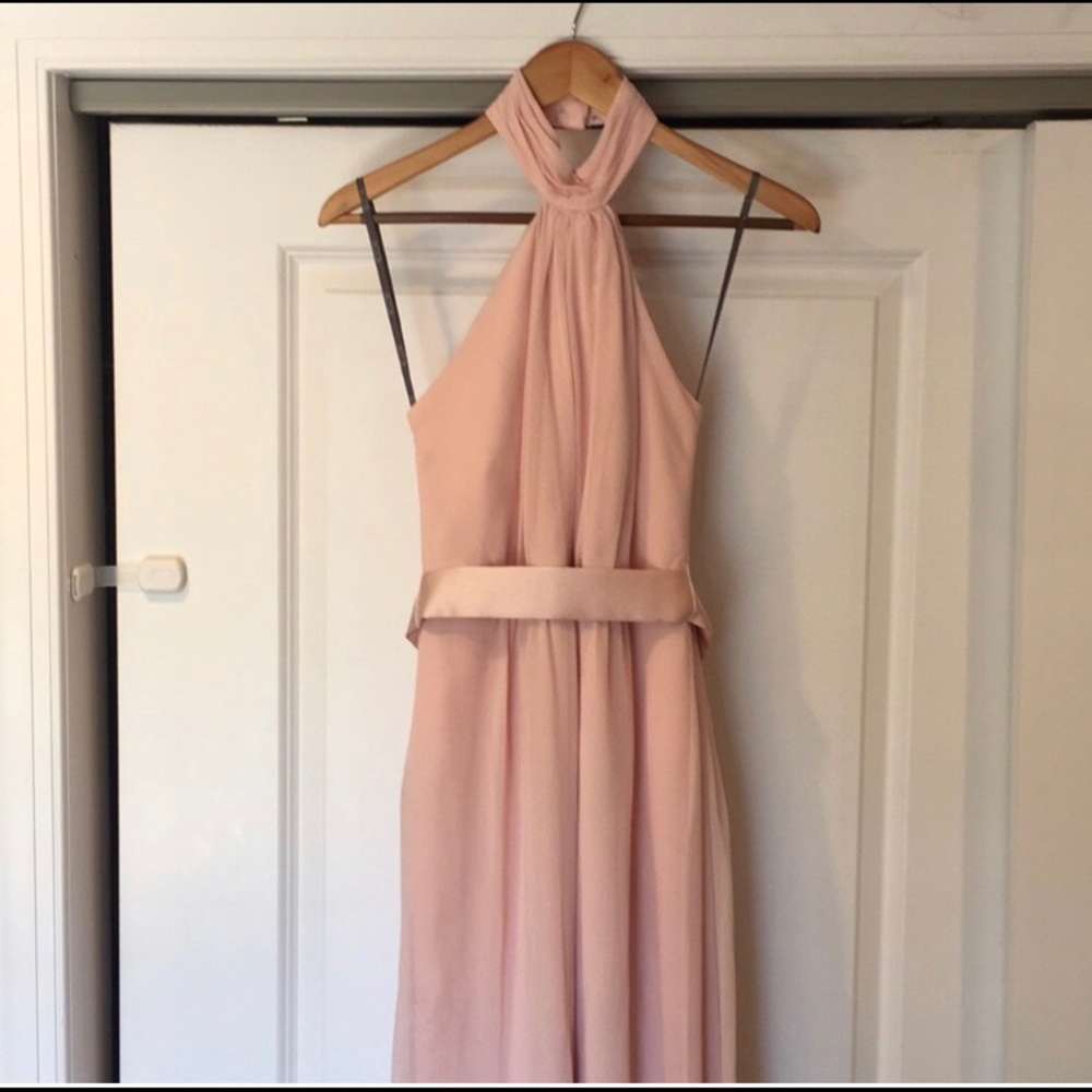 Vera wang white bridesmaid dress in blush